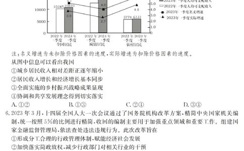 广东六校高三上(9月联考)-政治试题+答案(1)_2023年9月_029月合集_2024届广东省六校（清中、河中、北中、惠中、阳中、茂中）高三9月联考