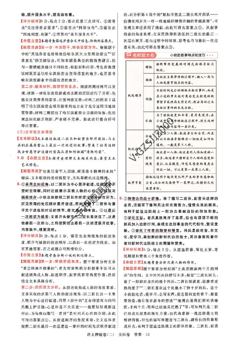 天星教育2024全国卷高考最后一卷延边教育出版社语文答案_1_2024高考押题卷_12024天星全系列_tx《金k卷&middot;最后一卷》（9科全）_全国卷