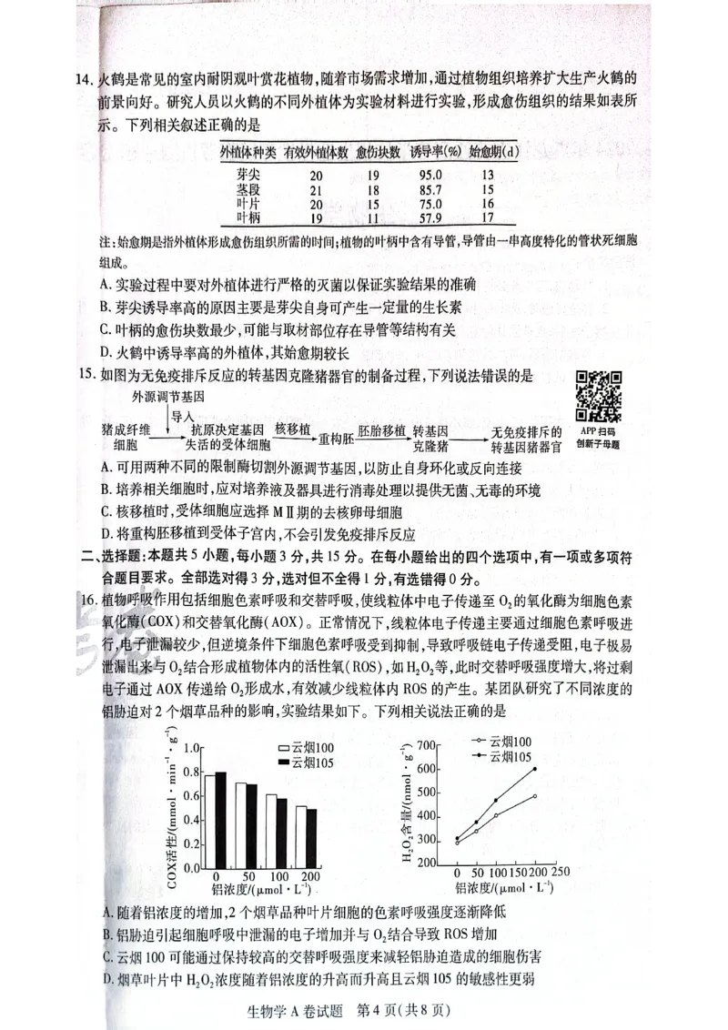 天星黑龙江押题卷生物AB卷电子版_2024高考押题卷_12024天星全系列_@@@天星临考押题密卷汇总重复_2024年tx高考临考押题密卷黑龙江专版