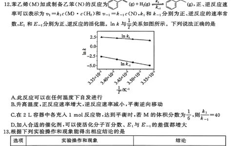 化学试卷-2026年1月高三九省联考(1)_2026年1月_260122百师联盟2026届高三九省联考1月期末考试（全科）_百师联盟2025-2026学年高三上学期1月期末联考化学试题含答案