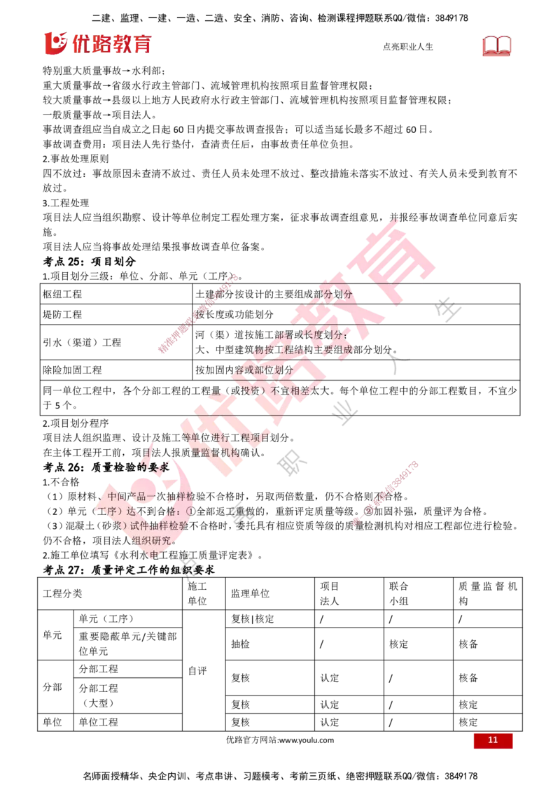 25一建《水利实务》预测金点打印版_2026年一级建造师_2026年一建水利_2025年一建水利SVIP_04-冲刺串讲✿考点强化✿小灶集训_46-水利《黄金预测金点》陈老师YL