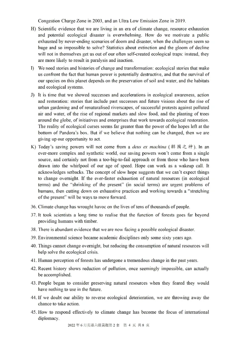 2022.06六级真题第2套可复制可搜索，打印首选_英语四六级整合_英语四六级真题版本二此版为主此文件夹会持续更新_六级真题_1.六级真题+答案解析+听力音频_2022年06月CET6