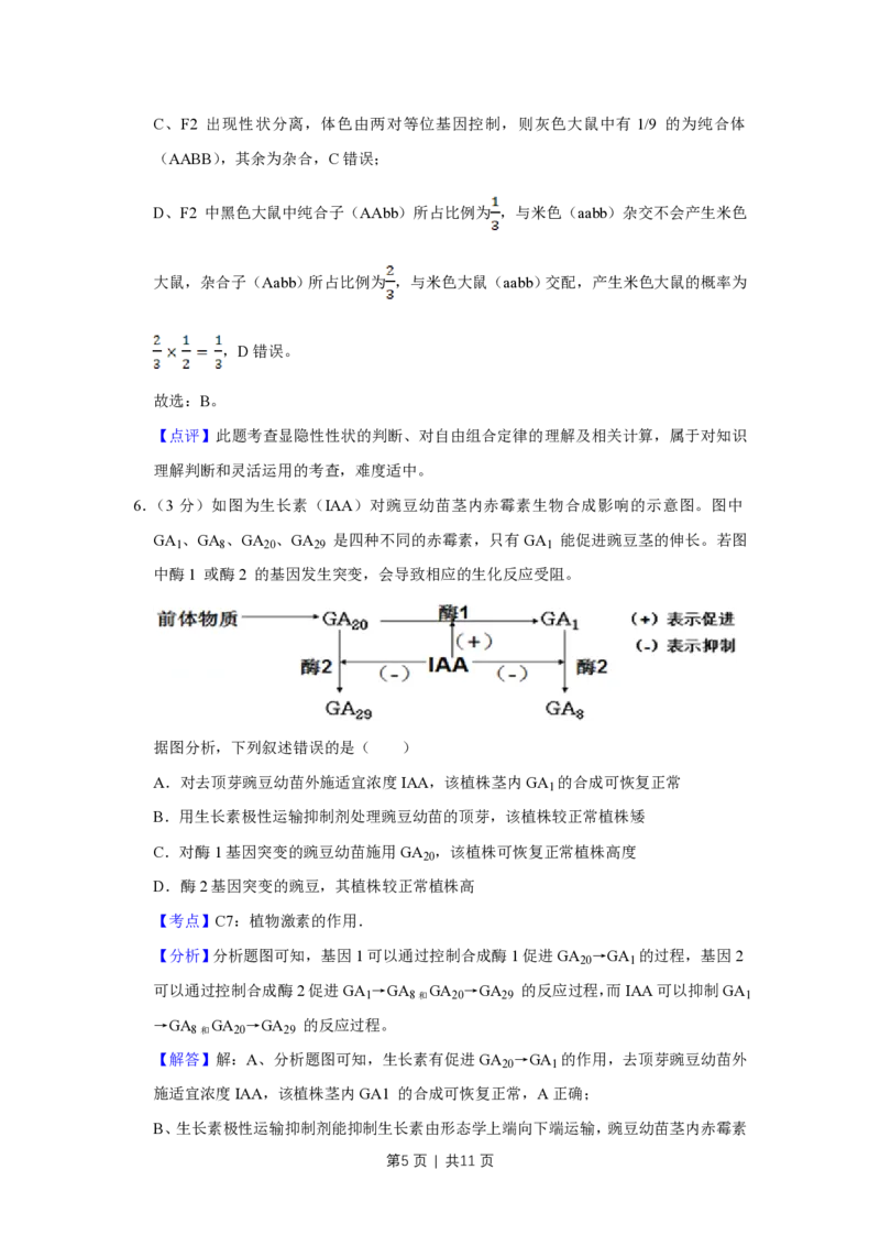 2013年高考生物试卷（天津）（解析卷）_生物历年高考真题_新&middot;PDF版2008-2025&middot;高考生物真题_生物（按试卷类型分类）2008-2025_自主命题卷&middot;生物（2008-2025）_天津自主命题&middot;生物（2008-2024）