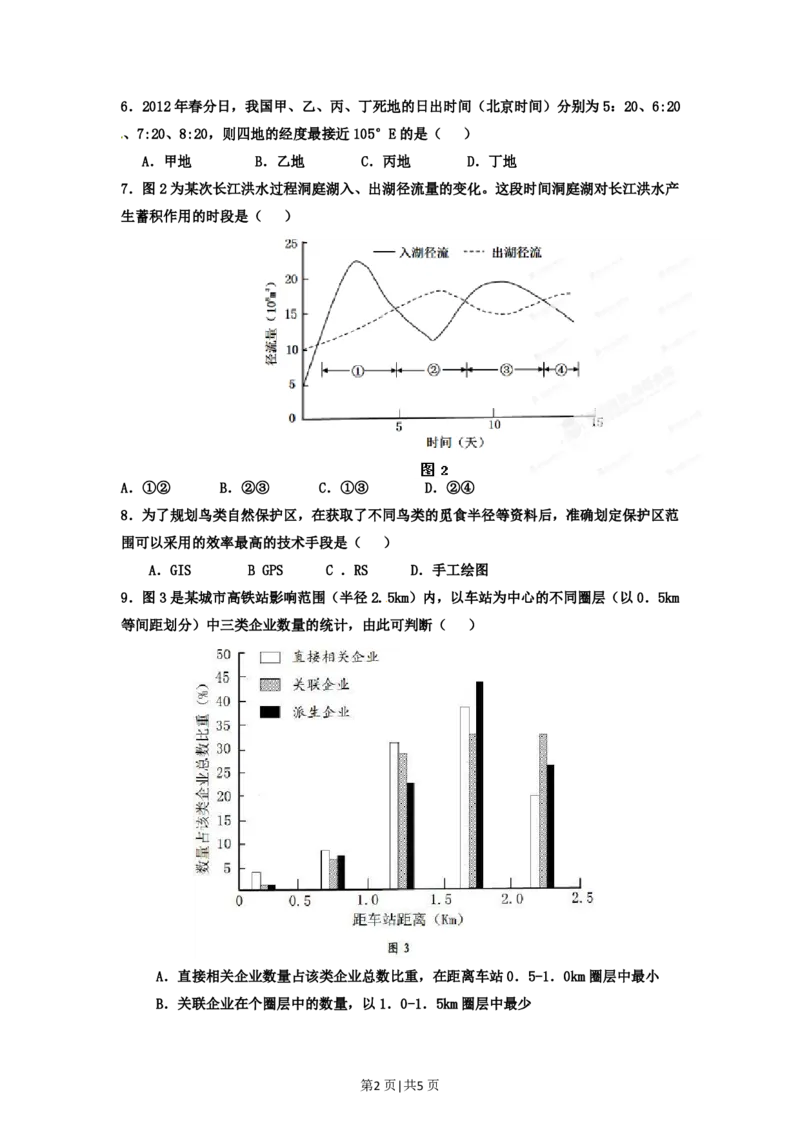 2012年高考地理试卷（广东）（空白卷）_地理历年高考真题_新&middot;PDF版2008-2025&middot;高考地理真题_地理（按年份分类）2008-2025_2012&middot;地理高考真题