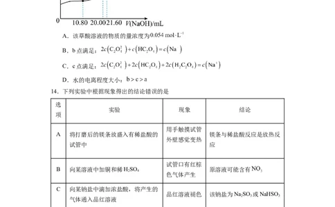 化学-2024届新高三开学摸底考试卷（全国通用，旧教材）（考试版）_2024届新高三开学摸底考试卷_化学-2024届新高三开学摸底考试卷