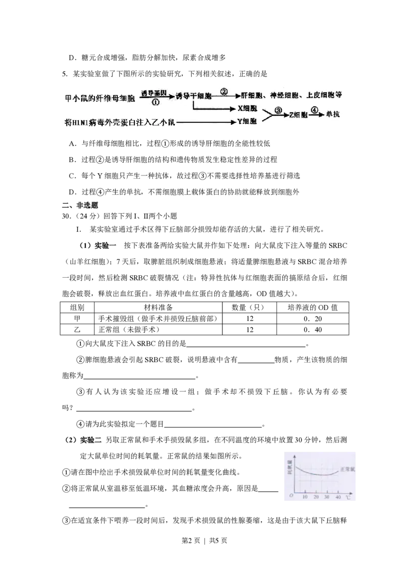2010年高考生物试卷（四川）（空白卷）_生物历年高考真题_新&middot;PDF版2008-2025&middot;高考生物真题_生物（按试卷类型分类）2008-2025_自主命题卷&middot;生物（2008-2025）_四川自主命题&middot;生物（2008-2016）
