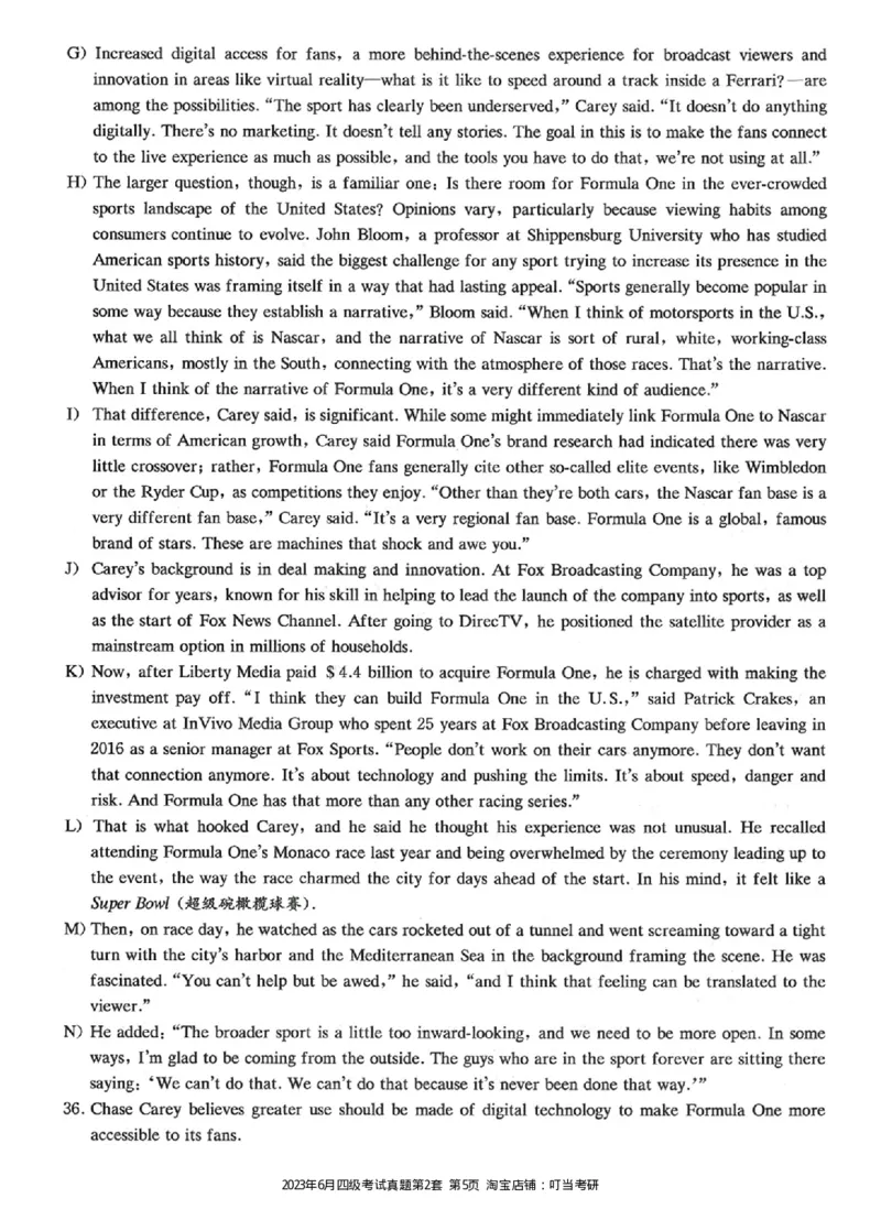 2023.06四级真题第2套_英语四六级整合_英语四六级真题版本二此版为主此文件夹会持续更新_四级真题_1.四级真题+答案解析+听力音频(1989-2025)_22023-2024年(真题-解析-听力=已完结)_2023年