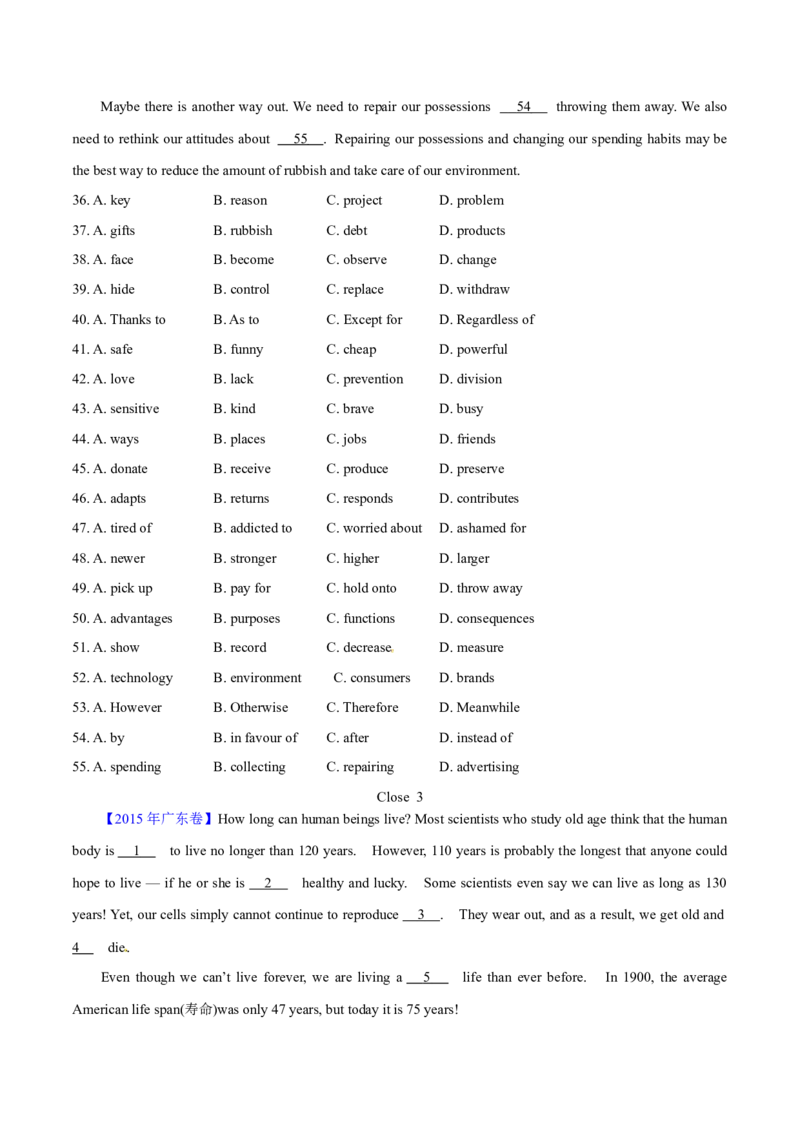 专题21完形填空说明文、议论文（学生卷）--学易金卷：十年（2014-2023）高考真题英语分项汇编（全国通用）_近10年高考真题汇编（必刷）