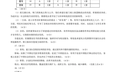 历史-2024届新高三开学摸底考试卷（天津专用）（答案及评分标准）_2024届新高三开学摸底考试卷_历史-2024届新高三开学摸底考试卷_历史-2024届新高三开学摸底考试卷（天津专用）