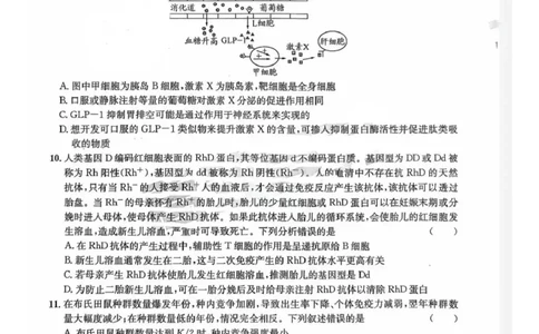 巴中市普通高中2023级&ldquo;一诊&rdquo;模拟考试生物(1)_2026年1月_260118四川省巴中市普通高中2023级&ldquo;一诊&rdquo;模拟考试（全科）