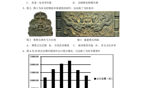 2024届福建省泉州市高中毕业班质量监测（一）历史_2023年8月_01每日更新_30号_2024届福建省泉州市高中毕业班质量检测（一）_福建卷2024届福建省泉州市高中毕业班质量检测（一）