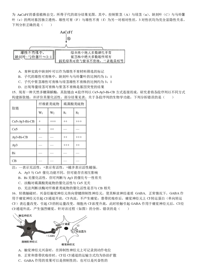 广东生物-试题-p_近10年高考真题汇编（必刷）_2024年高考真题_高考真题（截止6.29）_其他地方卷（目前搜集不完整）_广东卷（物、生、地）