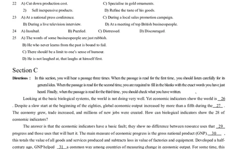 2015年6月大学英语四级真题（一）_英语四六级整合_英语四六级真题版本二此版为主此文件夹会持续更新_四级真题_1.四级真题+答案解析+听力音频(1989-2025)_2015年_2015年06月CET4