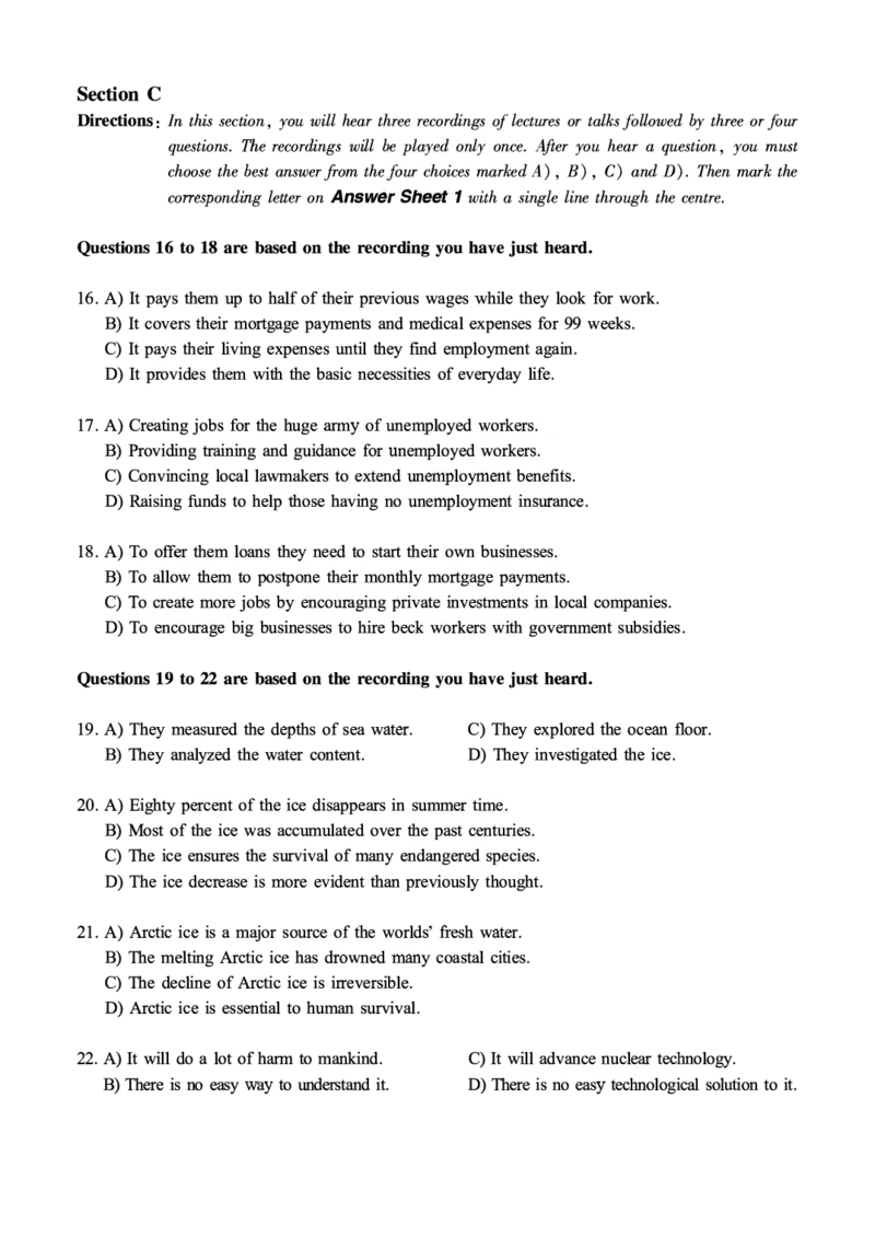 2016-2024年12月大学英语六级一键打印版_英语四六级整合_英语四六级真题版本二此版为主此文件夹会持续更新_六级真题_1.六级真题+答案解析+听力音频