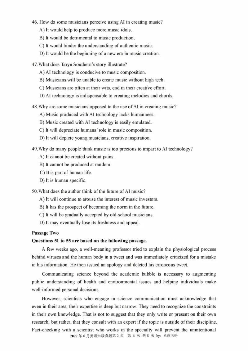 2016-2024年12月大学英语六级一键打印版_英语四六级整合_英语四六级真题版本二此版为主此文件夹会持续更新_六级真题_1.六级真题+答案解析+听力音频