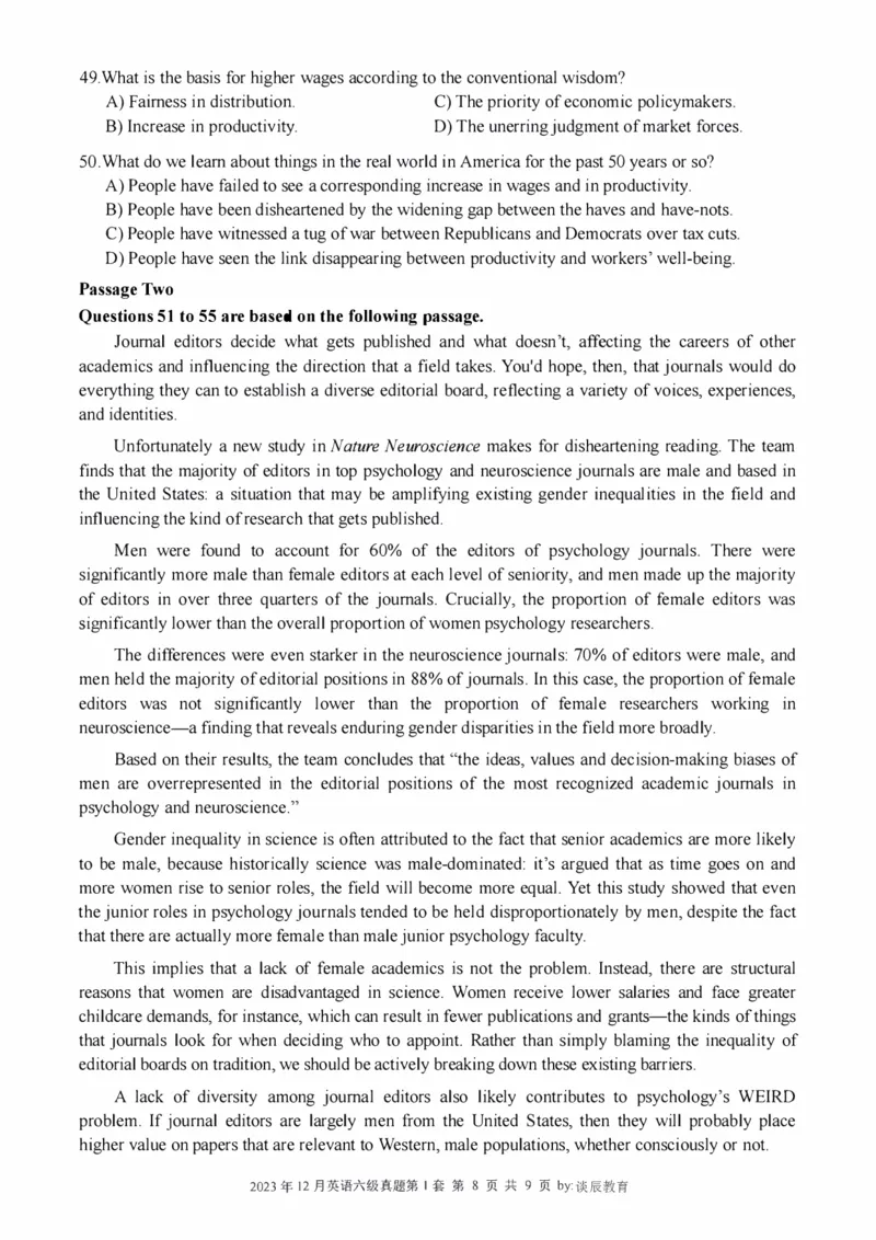 2016-2024年12月大学英语六级一键打印版_英语四六级整合_英语四六级真题版本二此版为主此文件夹会持续更新_六级真题_1.六级真题+答案解析+听力音频