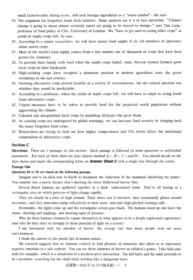 2016-2024年12月大学英语六级一键打印版_英语四六级整合_英语四六级真题版本二此版为主此文件夹会持续更新_六级真题_1.六级真题+答案解析+听力音频