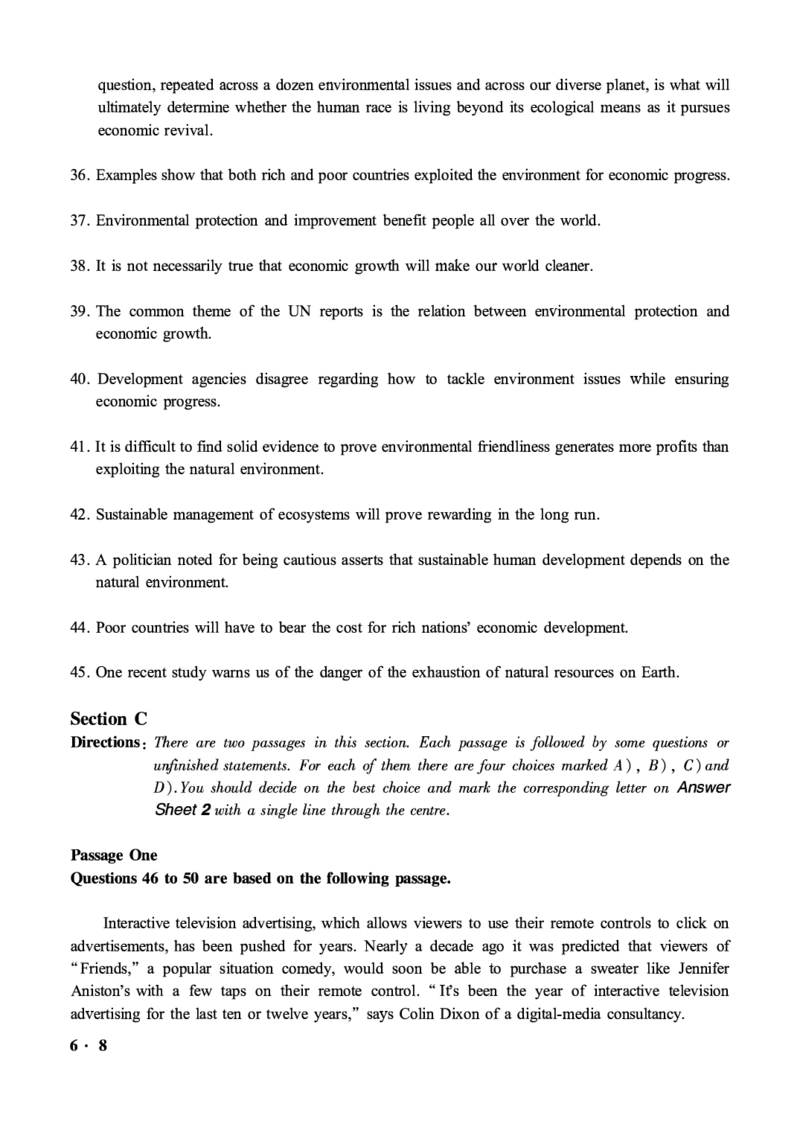2016-2024年12月大学英语六级一键打印版_英语四六级整合_英语四六级真题版本二此版为主此文件夹会持续更新_六级真题_1.六级真题+答案解析+听力音频