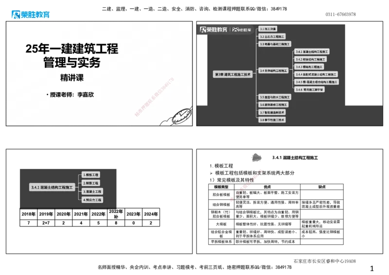 3.4主体结构工程施工1（可打印版）_2026年一级建造师_2026年一建建筑_2025年一建建筑SVIP_02-基础精讲✿高端面授✿深度强化_11-建筑《教材精讲班》李嘉欣RS_讲义