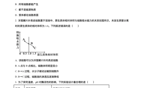 黑龙江省哈尔滨市香坊区哈尔滨市第六中学校2025-2026学年高三上学期1月期末生物试题+答案(1)_2026年1月_260111黑龙江省哈尔滨市第六中学校2025-2026学年高三上学期1月期末考试（全科）