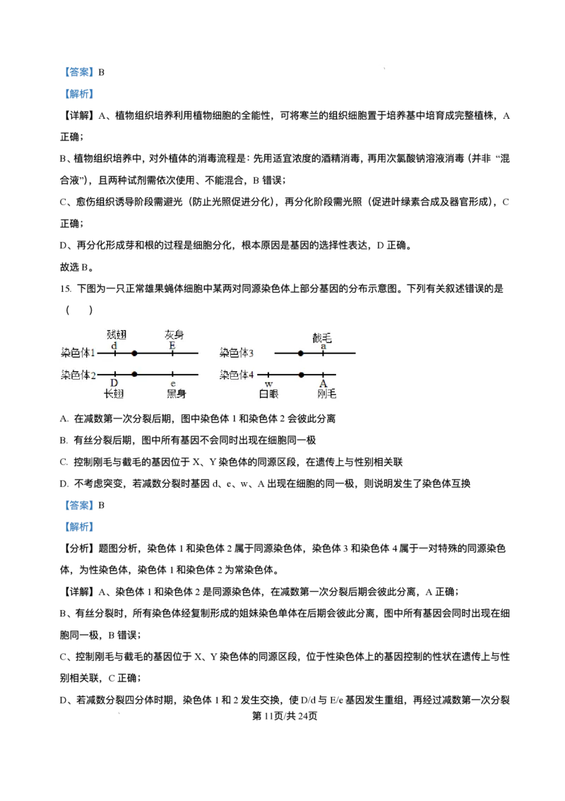黑龙江省哈尔滨市香坊区哈尔滨市第六中学校2025-2026学年高三上学期1月期末生物试题+答案(1)_2026年1月_260111黑龙江省哈尔滨市第六中学校2025-2026学年高三上学期1月期末考试（全科）