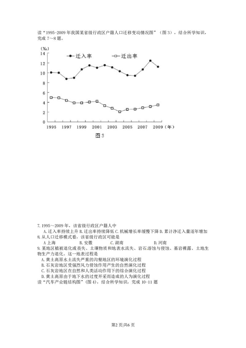 2011年高考地理试卷（广东）（解析卷）_地理历年高考真题_新&middot;PDF版2008-2025&middot;高考地理真题_地理（按试卷类型分类）2008-2025_自主命题卷&middot;地理（2008-2025）