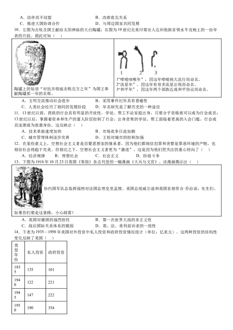 山东历史-试题-p_近10年高考真题汇编（必刷）_2024年高考真题_高考真题（截止6.29）_山东卷副科（6科全）