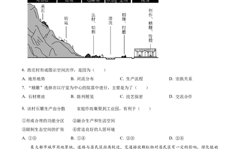 2024年湖南省高考地理真题（原卷版）_高考真题全网收集_地理_2024年新高考湖南卷地理高考真题解析（参考版）