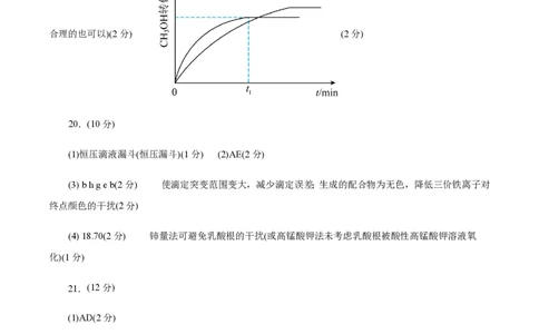 备战2024年高考化学模拟卷（浙江专用）06（参考答案）_2024高考押题卷_92024赢在高考全系列_（通用版）2024《赢在高考&middot;黄金预测卷》（九科全）各八套