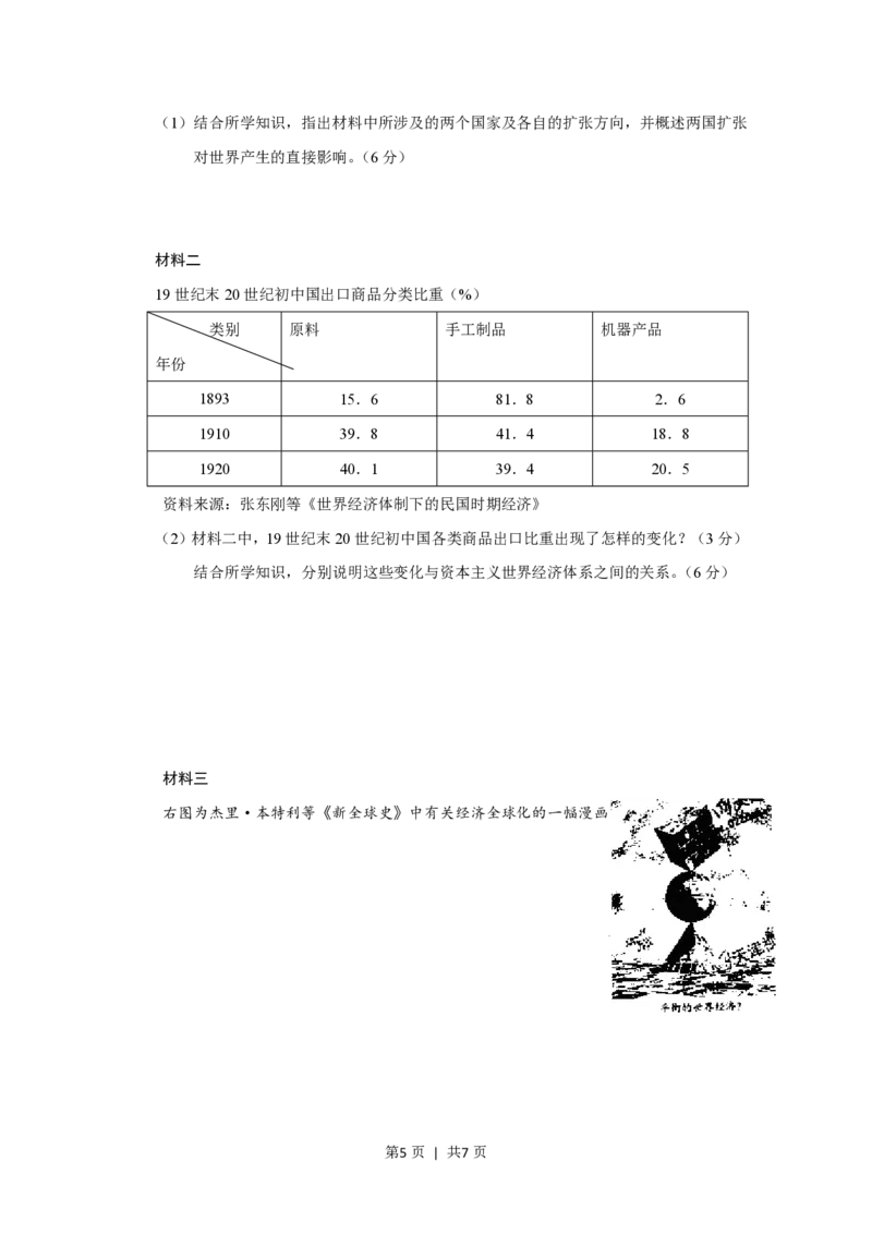 2011年高考历史试卷（天津）（空白卷）_历史历年高考真题_新&middot;PDF版2008-2025&middot;高考历史真题_历史（按试卷类型分类）2008-2025_自主命题卷&middot;历史（2008-2025）_天津自主命题&middot;历史（2008-2024）