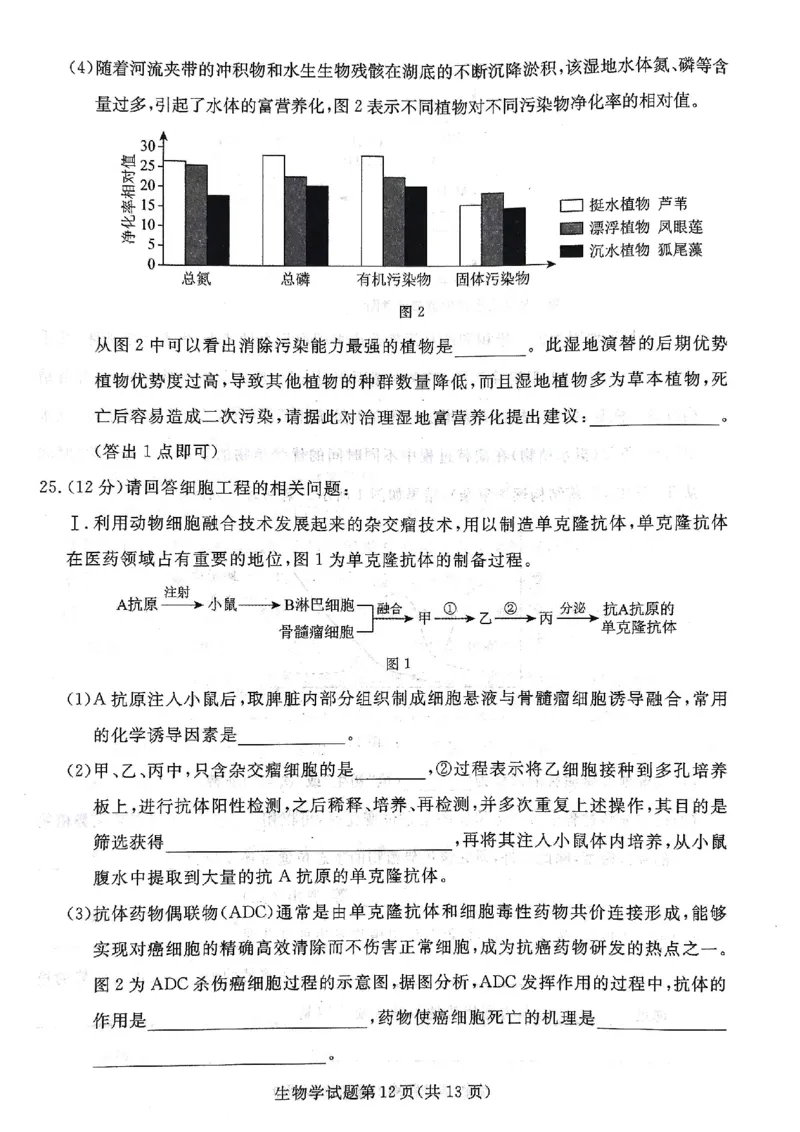 辽宁名校联盟高三5月考生物试卷_2025年5月_250508辽宁省名校联盟2025年高三5月份联合考试