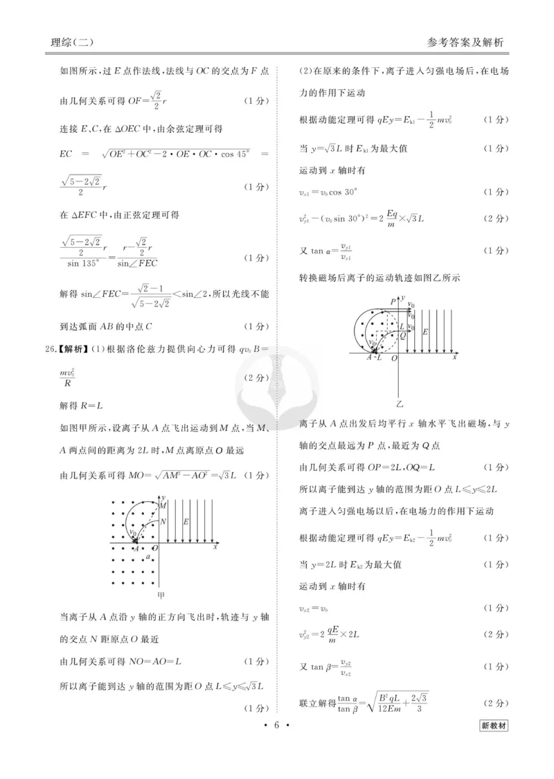 理综答案_2023高考押题卷_32023高考衡水金卷先享题调研卷_新教材版_调研卷&middot;理综
