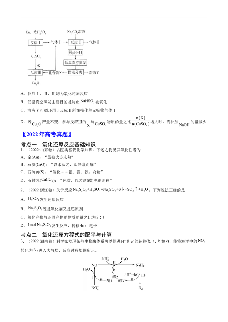 专题04氧化还原反应-五年（2019-2023）高考化学真题分项汇编（全国通用）（原卷版）_赠送：2008-2024全套高考真题_高考化学真题_送高考化学五年真题(2019-2023)分项汇编（全国通用）