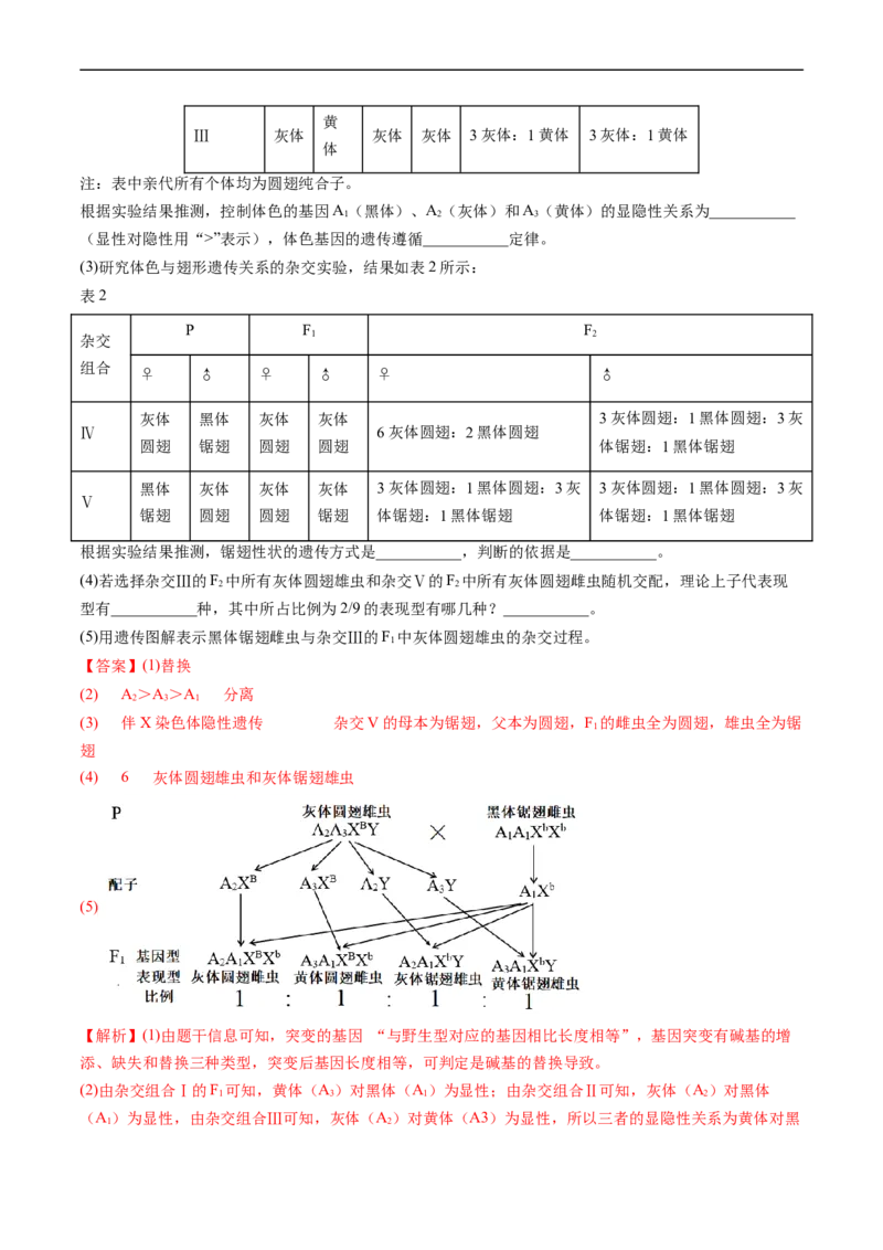 专题11伴性遗传和人类遗传病-五年（2019-2023）高考生物真题分项汇编（全国通用）（解析版）_赠送：2008-2024全套高考真题_高考生物真题