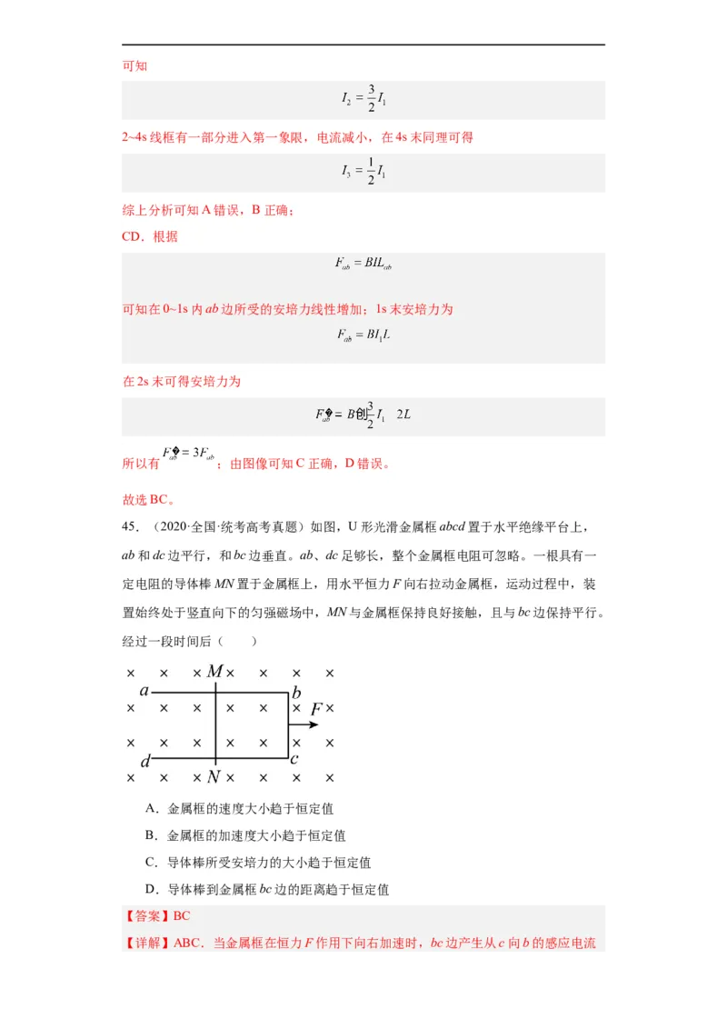 专题10电磁感应(解析版)_赠送：2008-2024全套高考真题_高考物理真题_送高考物理五年真题(2019-2023)分项汇编（全国通用）