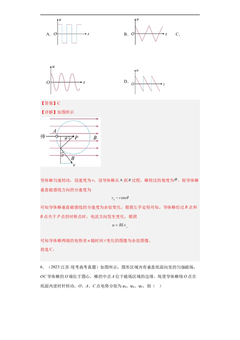 专题10电磁感应(解析版)_赠送：2008-2024全套高考真题_高考物理真题_送高考物理五年真题(2019-2023)分项汇编（全国通用）