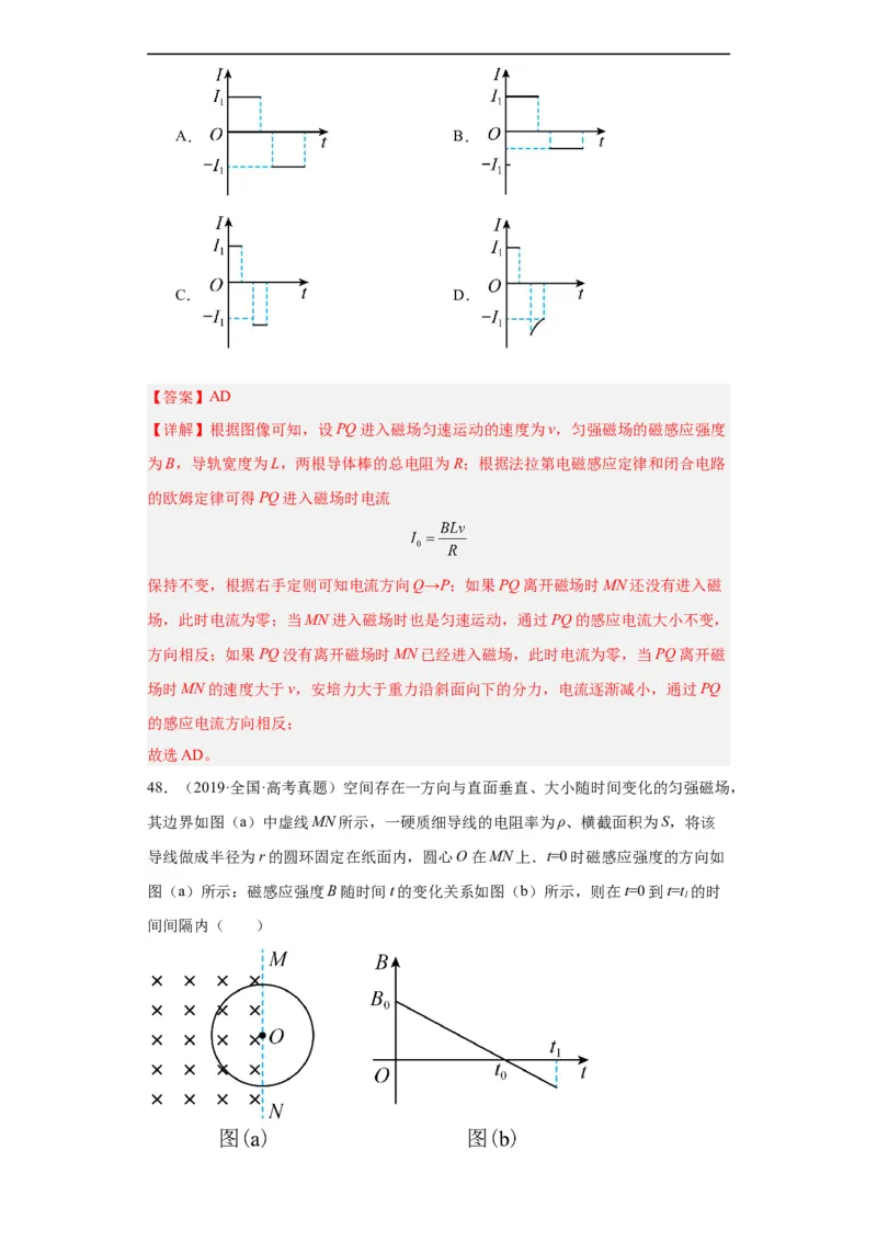 专题10电磁感应(解析版)_赠送：2008-2024全套高考真题_高考物理真题_送高考物理五年真题(2019-2023)分项汇编（全国通用）
