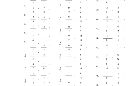分数加减混合第11~30篇（初级）_编码0121-6年级数学口算计算_口算题（适合5年级）_分数-加减混合（280篇）_（分数）加减混合初级（100篇）