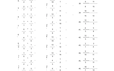 分数加减混合第11~30篇（初级）_编码0121-6年级数学口算计算_口算题（适合5年级）_分数-加减混合（280篇）_（分数）加减混合初级（100篇）