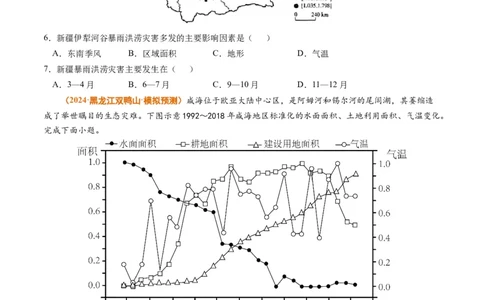 专题15中国地理和世界地理2024年高考真题和模拟题地理分类汇编（学生卷）_近10年高考真题汇编（必刷）_十年（2014-2024）高考地理真题分项汇编（全国通用）