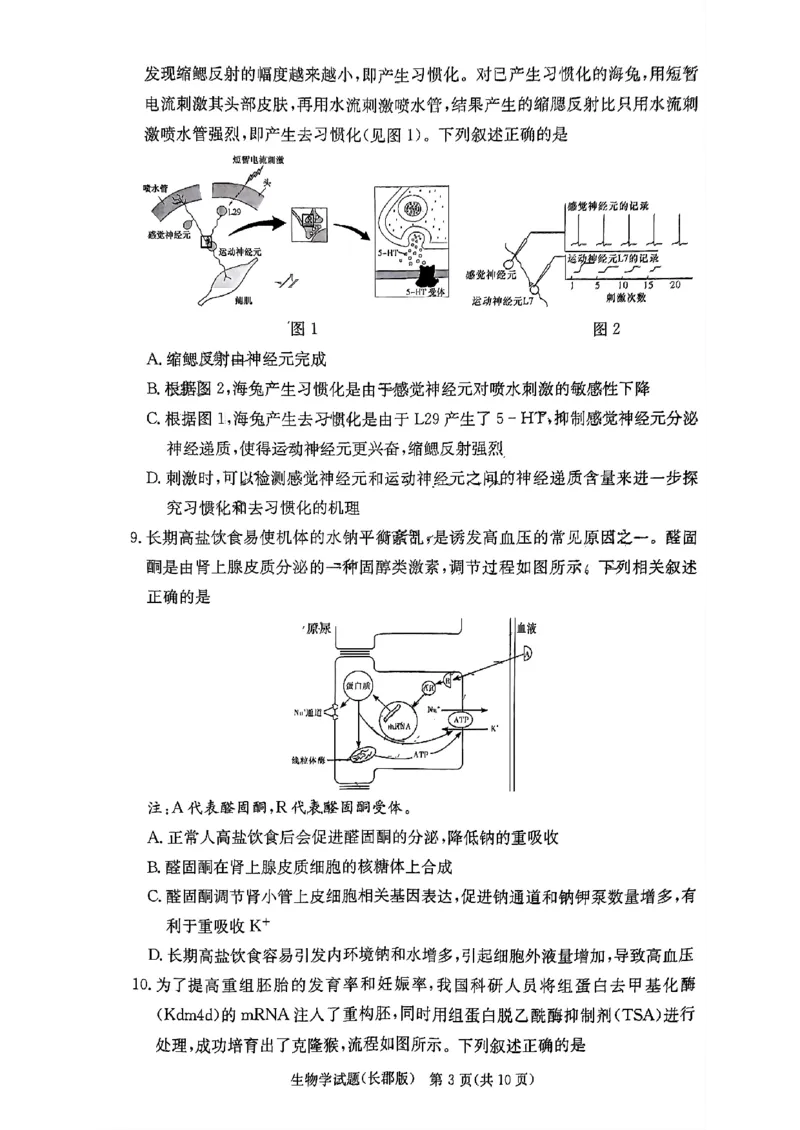 湖南省长郡中学2024届高三月考试卷（一）生物_2023年9月_01每日更新_13号_全科2024届湖南省长郡中学高三月考试卷（一）_湖南省长郡中学2024届高三月考试卷（一）生物