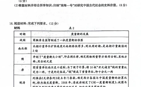 2024届河北省沧州市高三下学期总复习质量监测（二模）历史试题(1)_2024年4月_024月合集_2024届河北省沧州市高三总复习质量监测（二模）