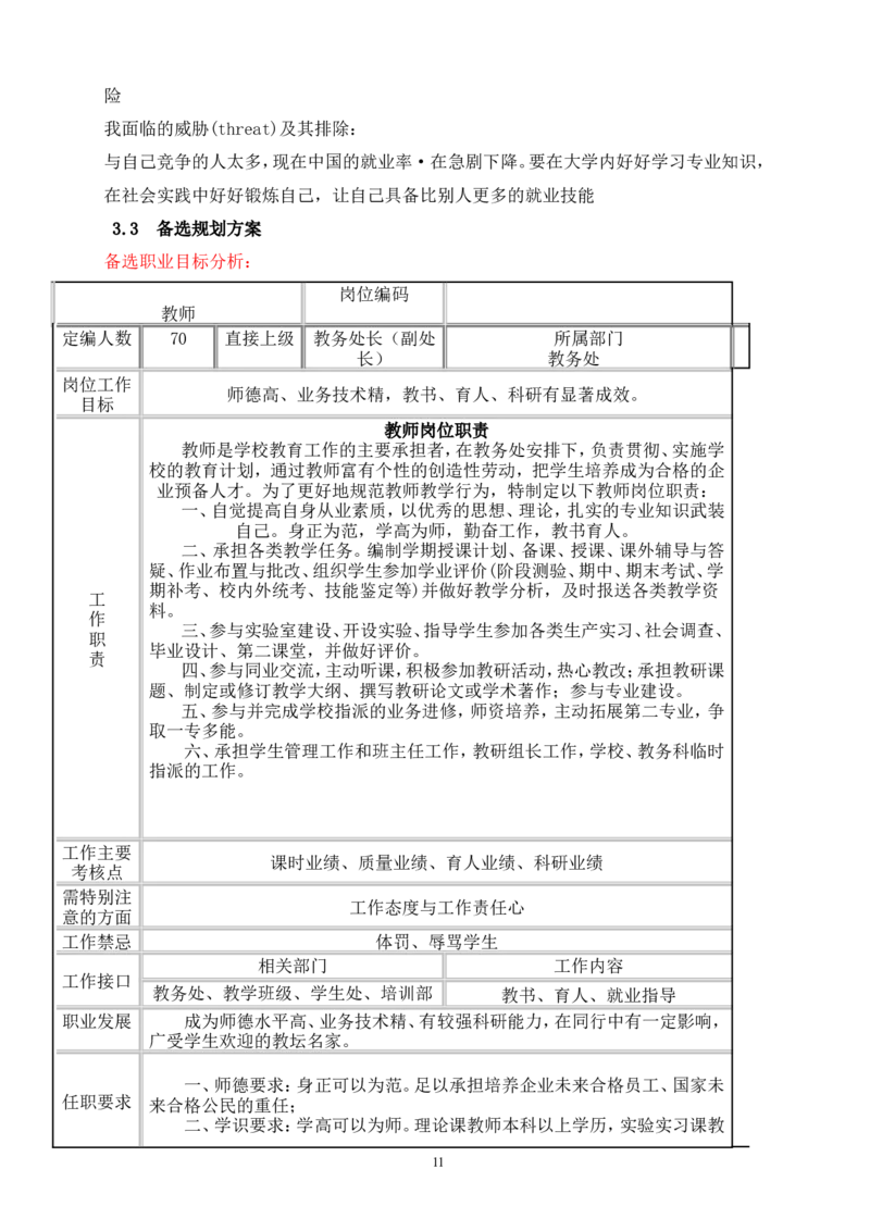 大学生职业生涯规划践行书_E6-职业规划_98数学专业
