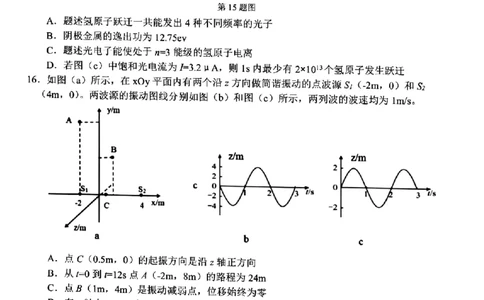 浙江省山水联盟2022-2023学年高三上学期8月开学联考试题物理(1)_2023年7月_027月合集_2023届浙江省山水联盟高三上学期8月联考