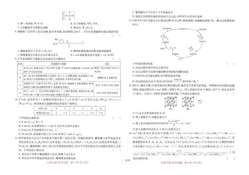 王后雄高考押题预测卷2024江西专版-化学_2024高考押题卷_22024王hou雄_（新高考）2024王后雄押题预测卷（分科版）_5.化学