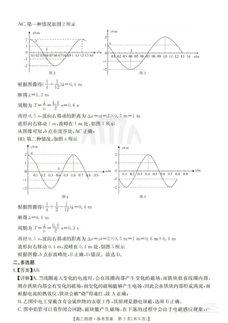 2024届广西高三4月多市联考(金太阳24-427C)物理试卷答案(1)_2024年4月_024月合集_2024届广西高三4月多市联考(金太阳24-427C)