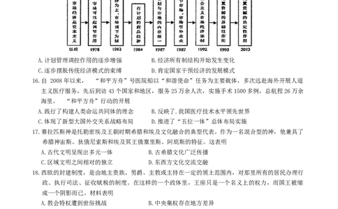 2024届新疆维吾尔自治区乌鲁木齐市高考一模历史试题_2024年2月_022月合集_2024届新疆乌鲁木齐市高三上学期第一次质量监测_新疆乌鲁木齐市2024届高三上学期第一次质量监测历史