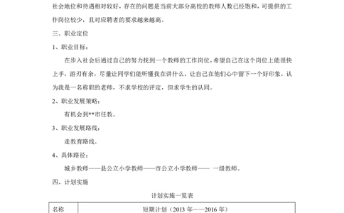 师范类大学生职业生涯规划书_E6-职业规划_34教师教育类专业