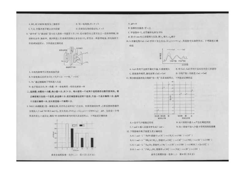 高三化学试卷(1)_2023年10月_0210月合集_2024届海南省高考全真模拟卷（二）_海南省2024届高考全真模拟卷（二）化学