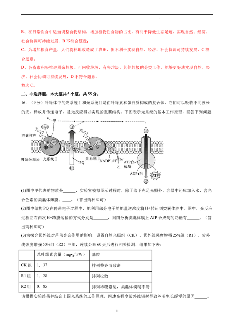 生物（重庆卷）（全解全析）_2023高考押题卷_学易金卷-2023学科网押题卷（各科各版本）_2023学科网押题卷-学易金卷-生物_生物（重庆卷）-学易金卷：2023年高考考前押题密卷